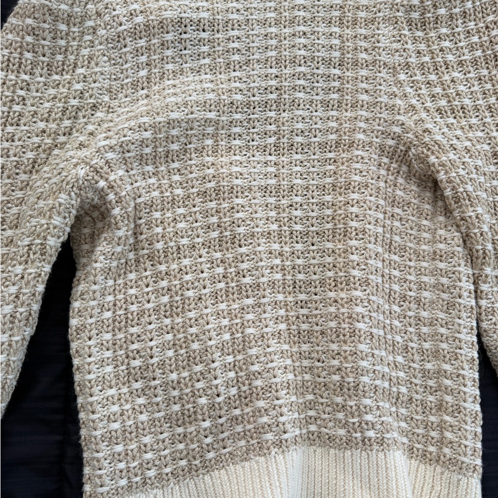 Express Cream Textured Open Cardigan - Picture 8 of 10
